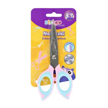 Nożyczki szkolne Strigo różowo-niebieskie