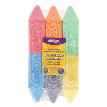 Kreda chodnikowa Strigo Jumbo dwukolorowa 6 kolorów